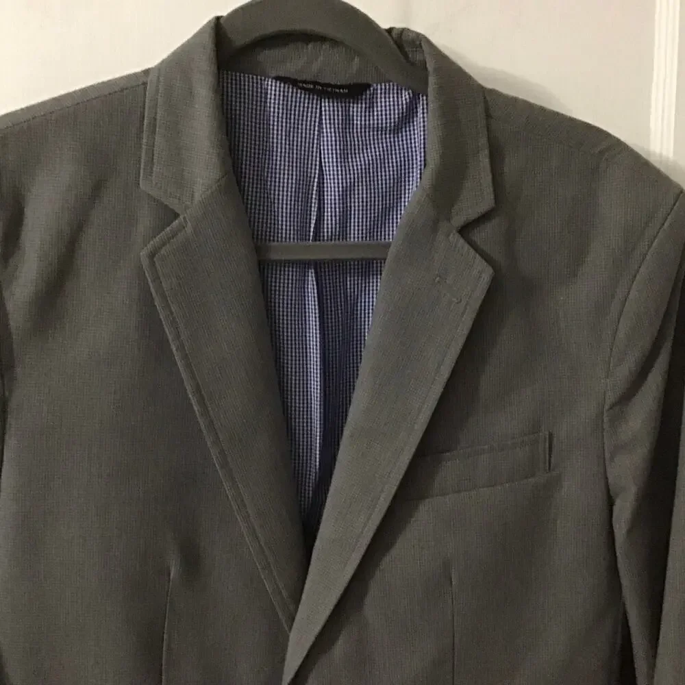 Banana Republic 40R Gray Blue Tailored Fit 2-Button Sports Coat